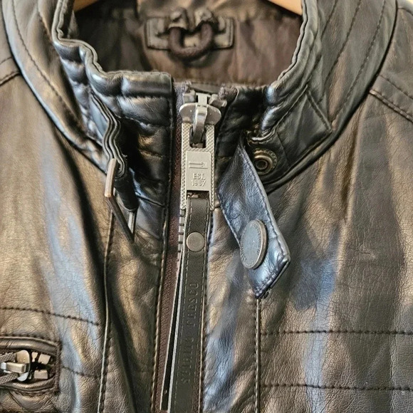 Projek Raw Vegan  Leather Moto Bohemian Biker Hippie Jacket Black Size Medium. - Picture 6 of 16